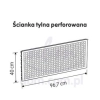Ścianka tylna perforowana 40x97,8 cm